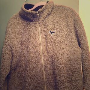 PINK sherpa fleece jacket